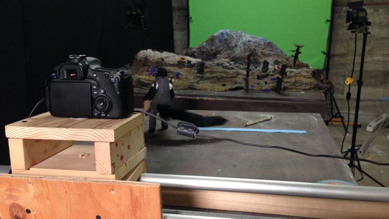 A picture of the stop motion set
